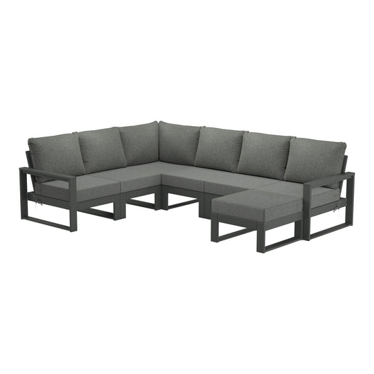 Montara 7-Piece Outdoor Modular L-Shaped Corner Patio Sectional Sofa Set