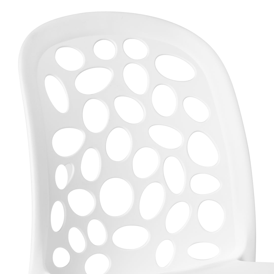 Playa Outdoor Modern Stackable Patio Dining Chairs (Set of 2)