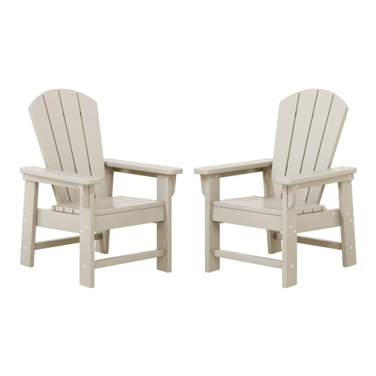 Malibu Kids Outdoor Adirondack Plastic Patio Chair (Set of 2)