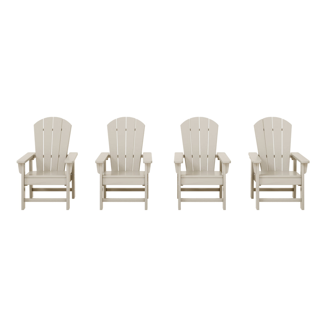 Malibu Kids Outdoor Adirondack Plastic Patio Chair (Set of 4)