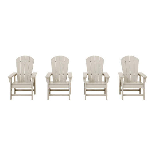 Malibu Kids Outdoor Adirondack Plastic Patio Chair (Set of 4)