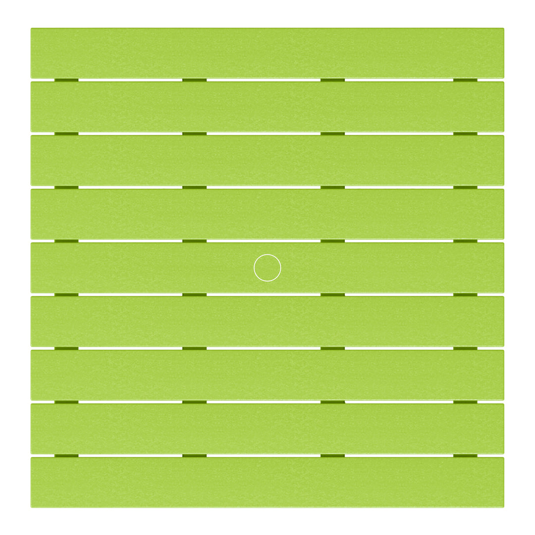 Dylan 5-Piece Outdoor Patio HDPE Adirondack Chair With Square Coffee Table Conversation Set