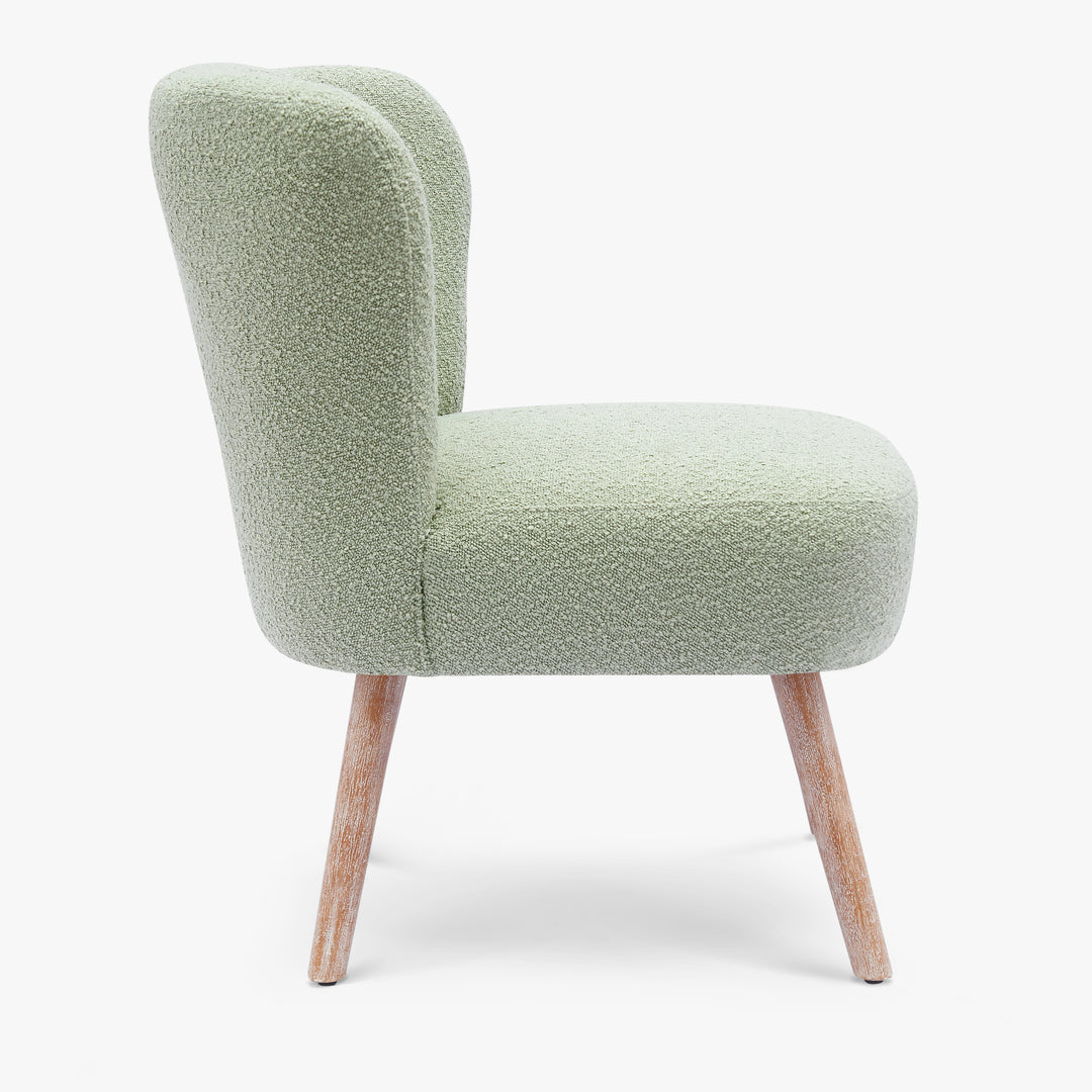 Genevieve 25" Wide Upholstered Boucle Accent Chairs (Set of 2)