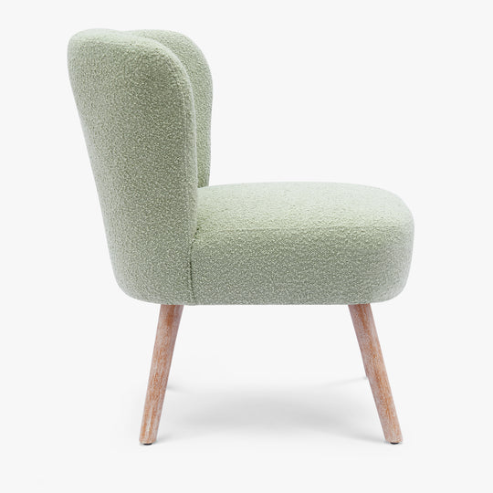 Genevieve 25" Wide Upholstered Boucle Accent Chairs (Set of 2)