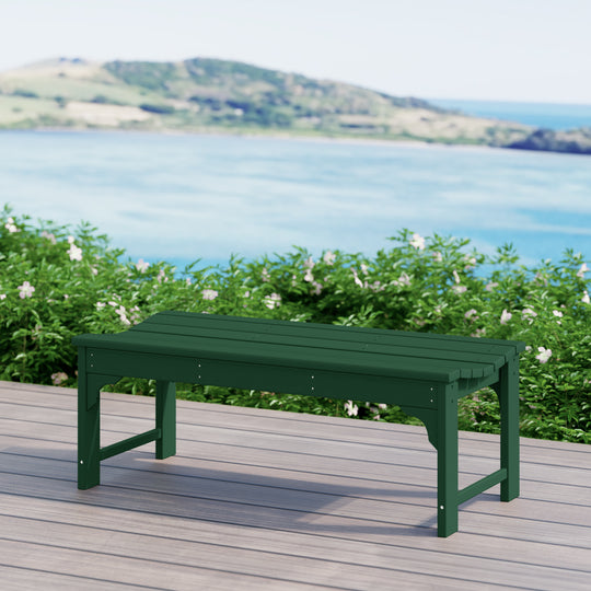 Malibu 48" length backless Poly Wood Outdoor / Garden bench