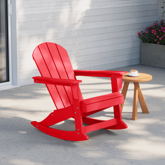 Malibu Outdoor / Patio Poly Adirondack rocking chair
