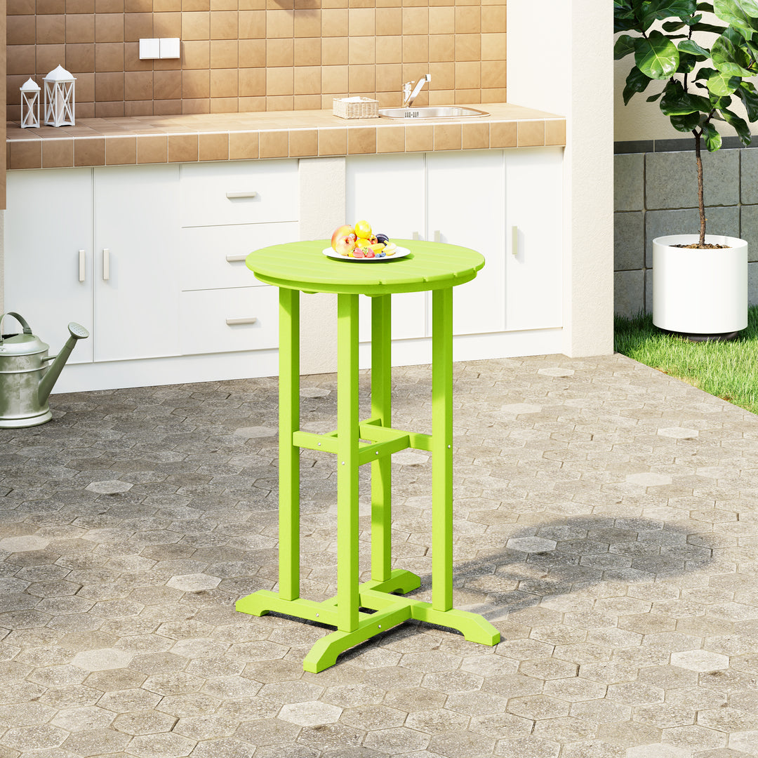 Malibu 37" Counter Height Round Outdoor Patio Bistro Bar Table