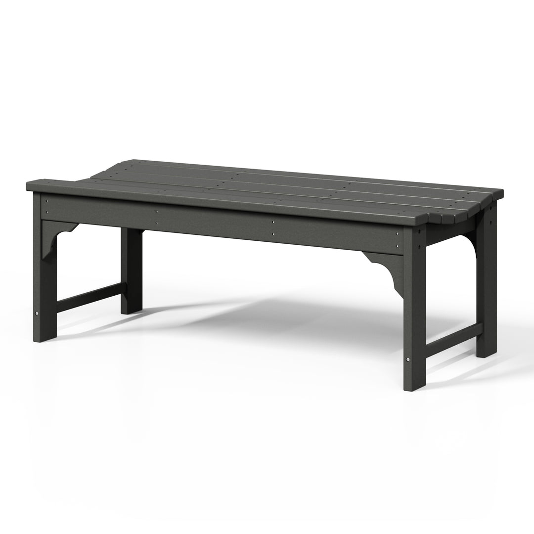 Malibu 48" length backless Poly Wood Outdoor / Garden bench