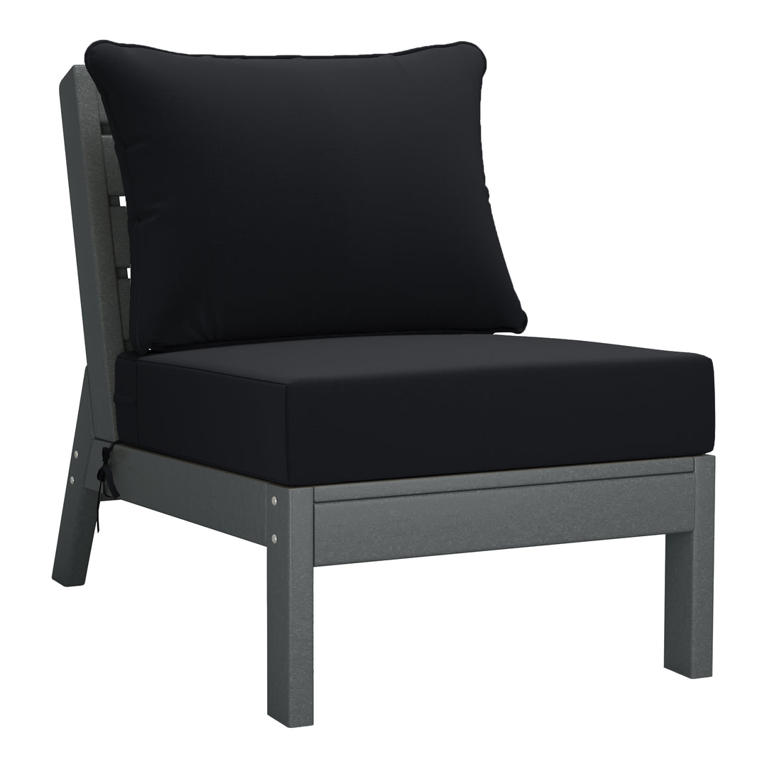 Avalon Outdoor Patio HDPE Sectional Sofa with Patio Cushions