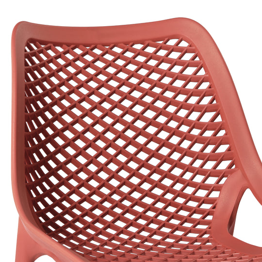 Playa Outdoor Stackable Modern Plastic Dining Chairs (Set of 2)