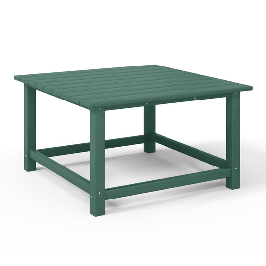 Malibu Low Outdoor HDPE Square Patio Coffee Table