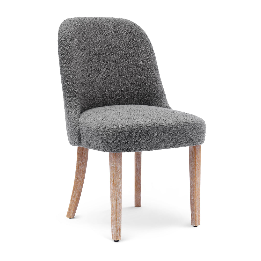 Genevieve Mid-Century Modern Upholstered Boucle Dining Chair (Set of 6)