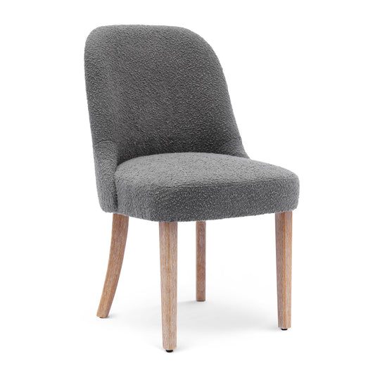 Genevieve Mid-Century Modern Upholstered Boucle Dining Chair (Set of 6)