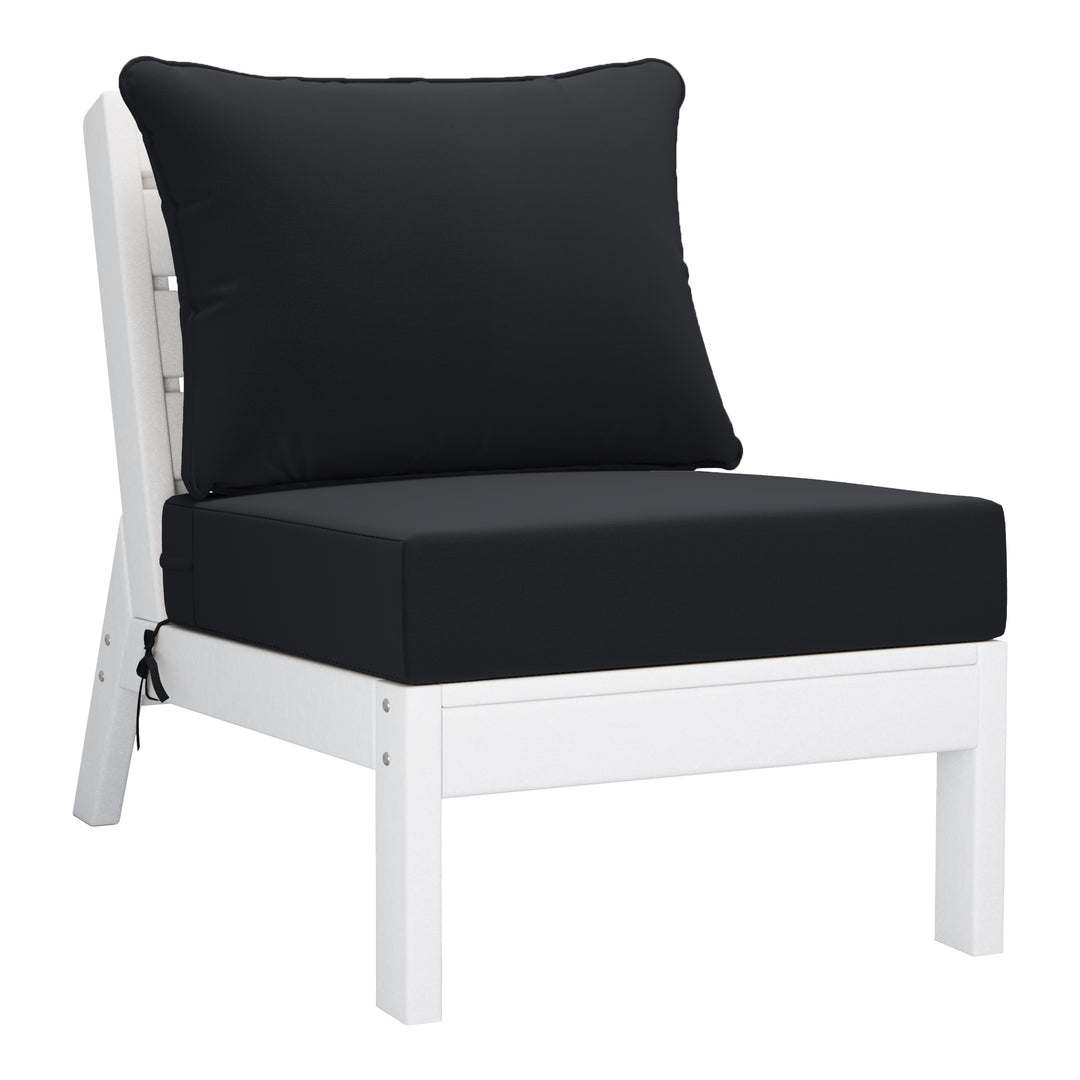 Avalon Outdoor Patio HDPE Sectional Sofa with Patio Cushions