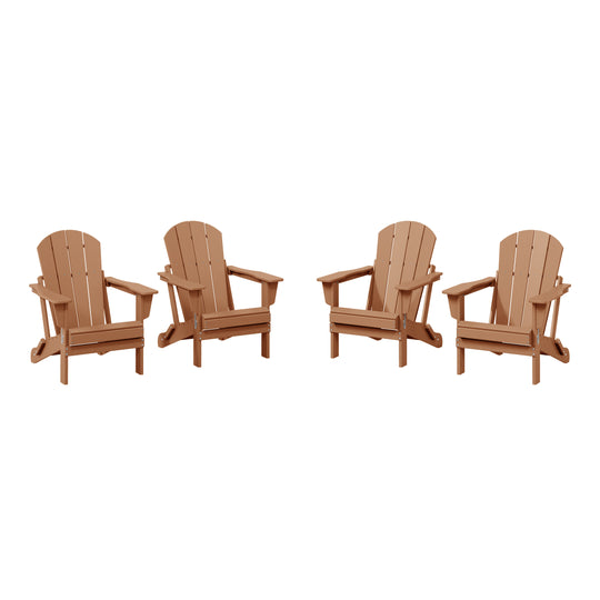 Malibu 4-Piece set outdoor folding Poly Adirondack chair
