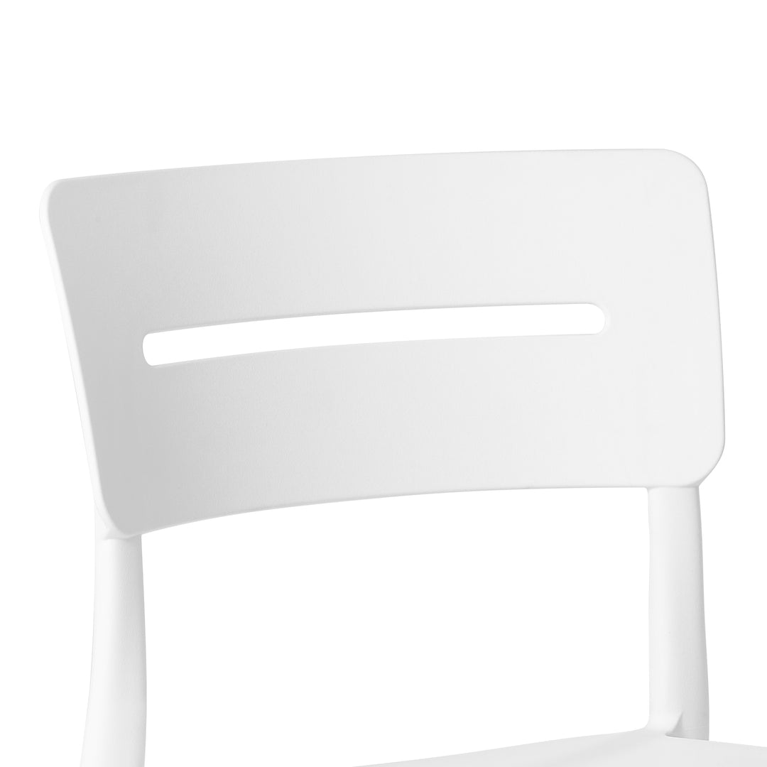 Playa Outdoor Modern Stackable Plastic Patio Dining Chairs (Set of 4)