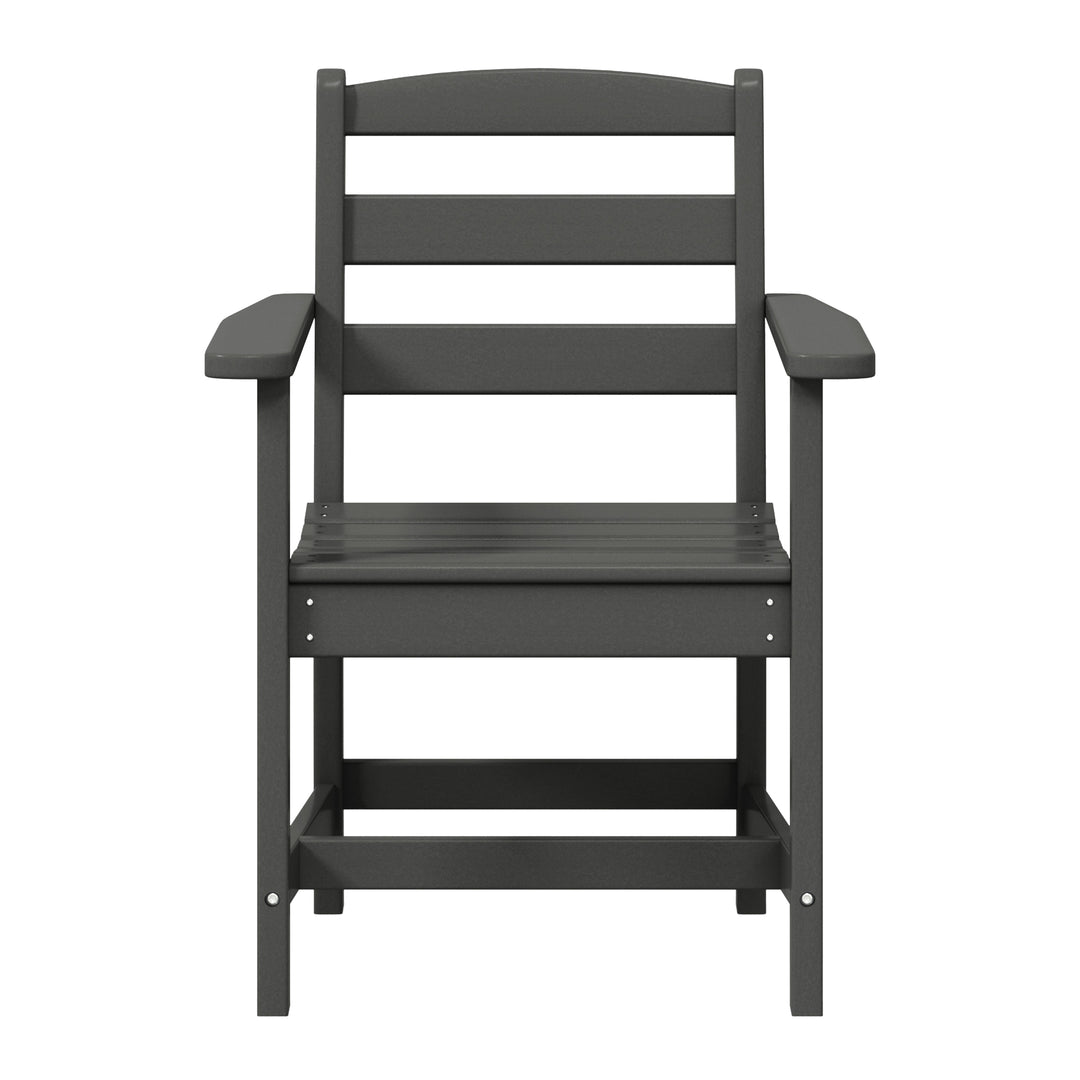 Ashore Outdoor HDPE Patio Classic Dining Arm Chair