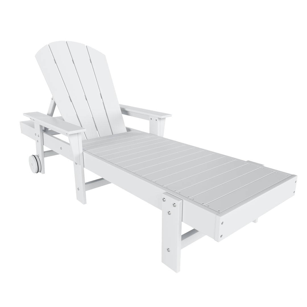 Malibu Reclining Chaise Lounge With Arms & Wheels