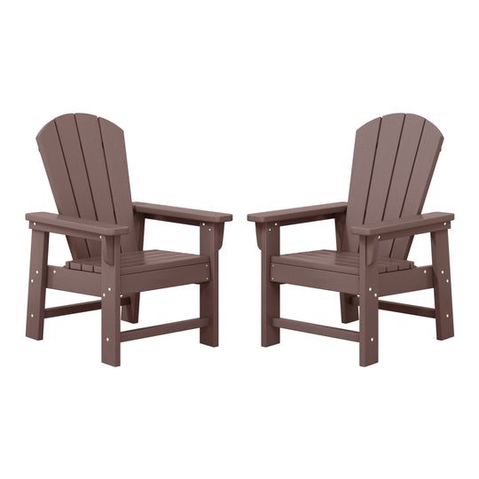 Malibu Kids Outdoor Adirondack Plastic Patio Chair (Set of 2)