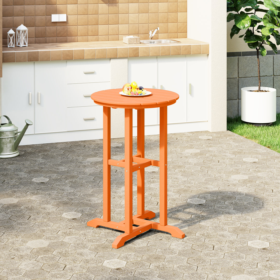 Malibu 37" Counter Height Round Outdoor Patio Bistro Bar Table