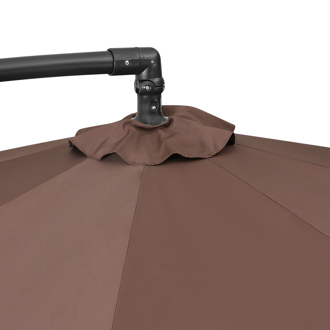 Julia 10 ft. Outdoor / Patio Cantilever Hanging Umbrella