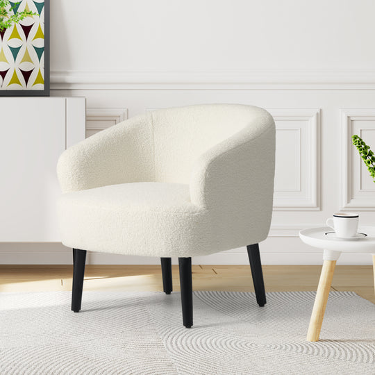Alexandria 29" Wide Mid Century Modern Club Barrel Accent Armchair
