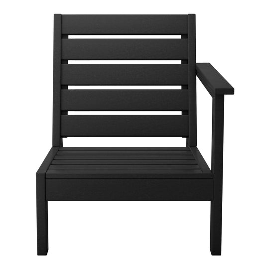 Avalon Outdoor Modern HDPE Patio Club Chair with Deep Seat Cushions