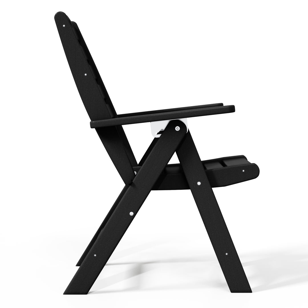 Malibu HDPE Adjustable Highback Folding Patio Dining Chair