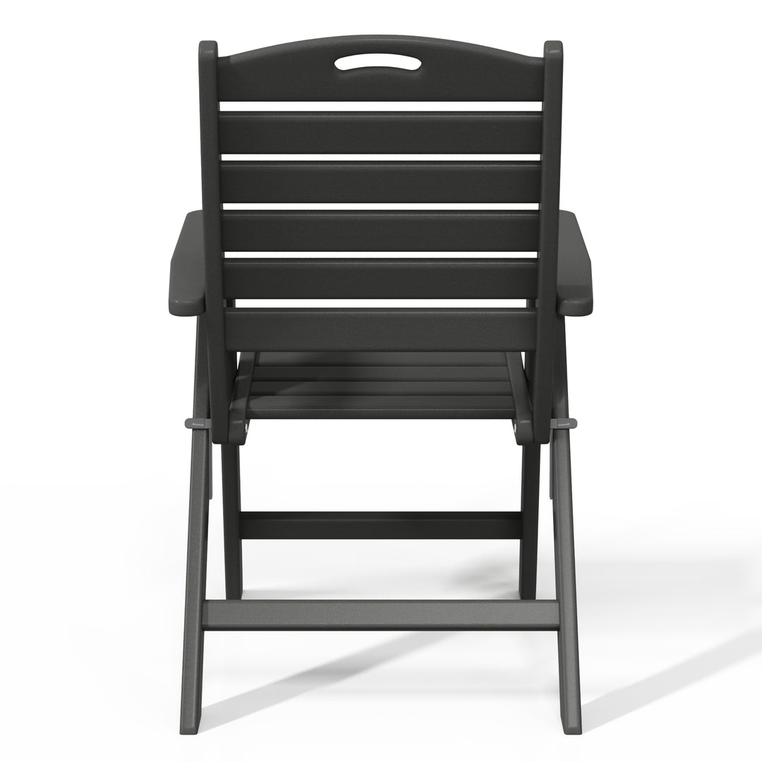 Malibu HDPE Adjustable Highback Folding Patio Dining Chair