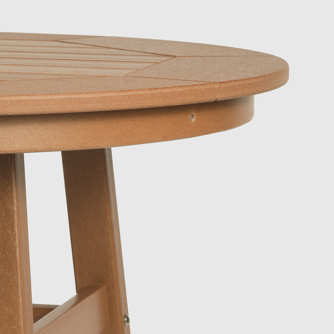 Malibu Outdoor 35" HDPE Round Patio Bar Height Table