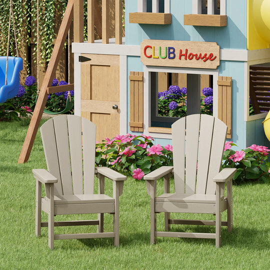 Malibu Kids Outdoor Adirondack Plastic Patio Chair (Set of 2)