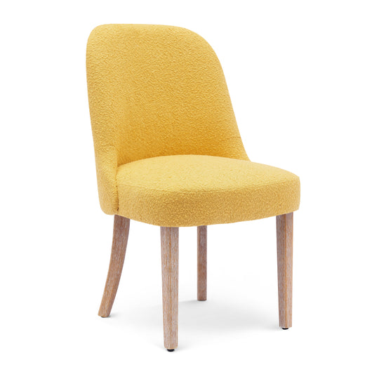 Genevieve Mid-Century Modern Upholstered Boucle Dining Chair (Set of 6)