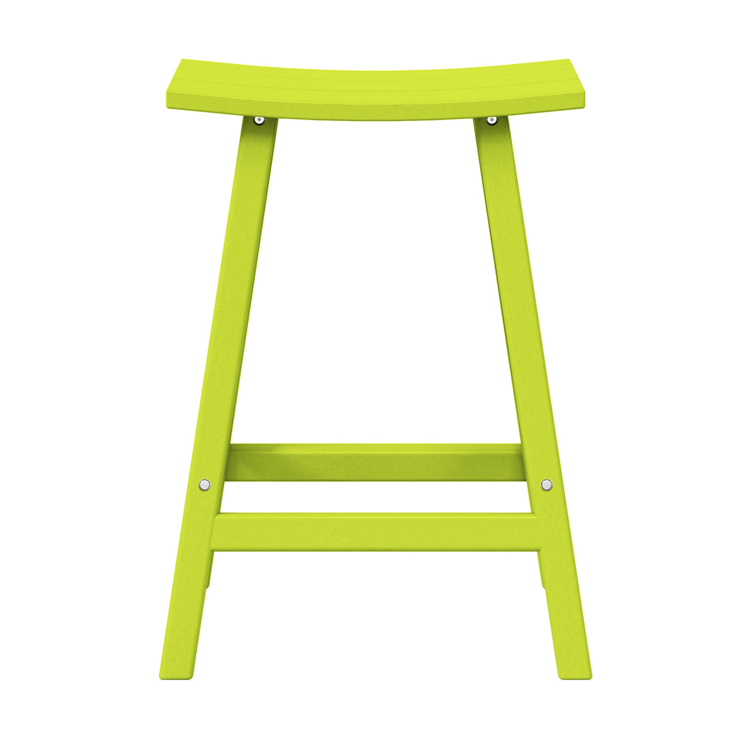 Malibu 24" height Outdoor / Patio Saddle bar stool