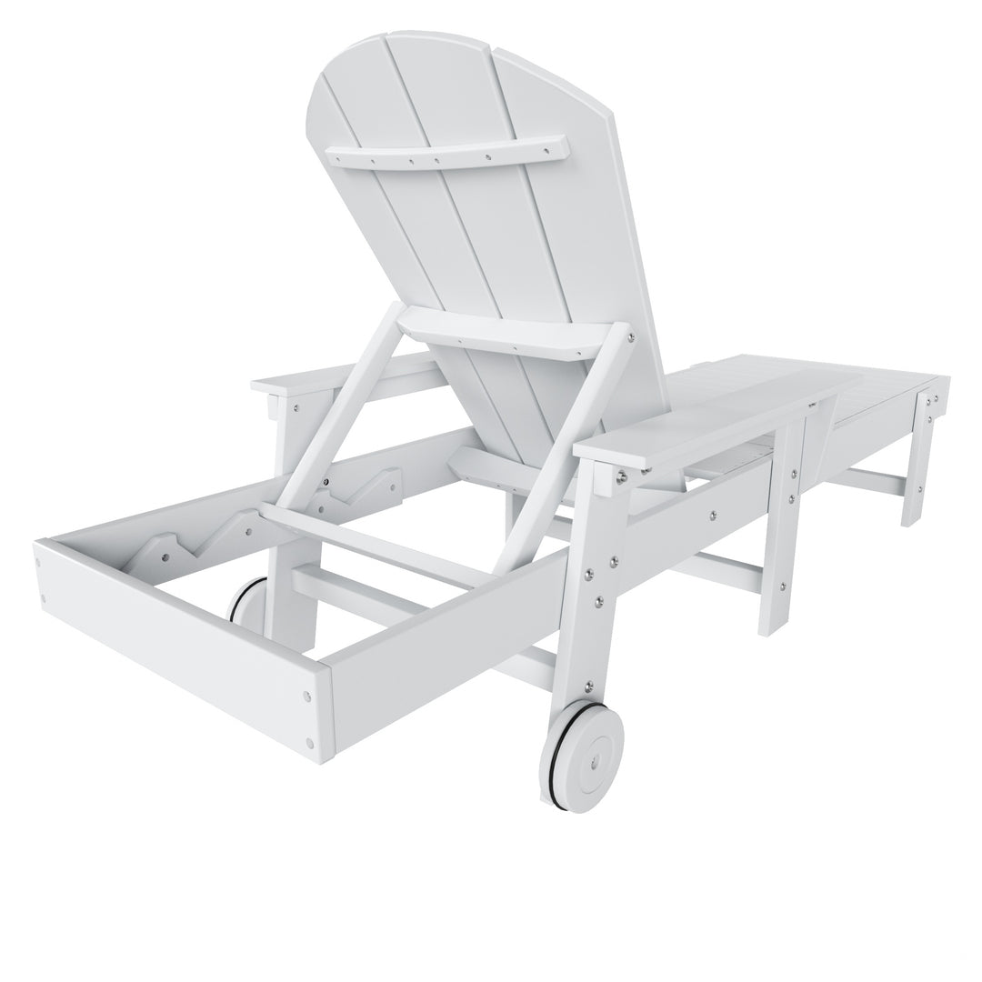 Malibu Reclining Chaise Lounge With Arms & Wheels