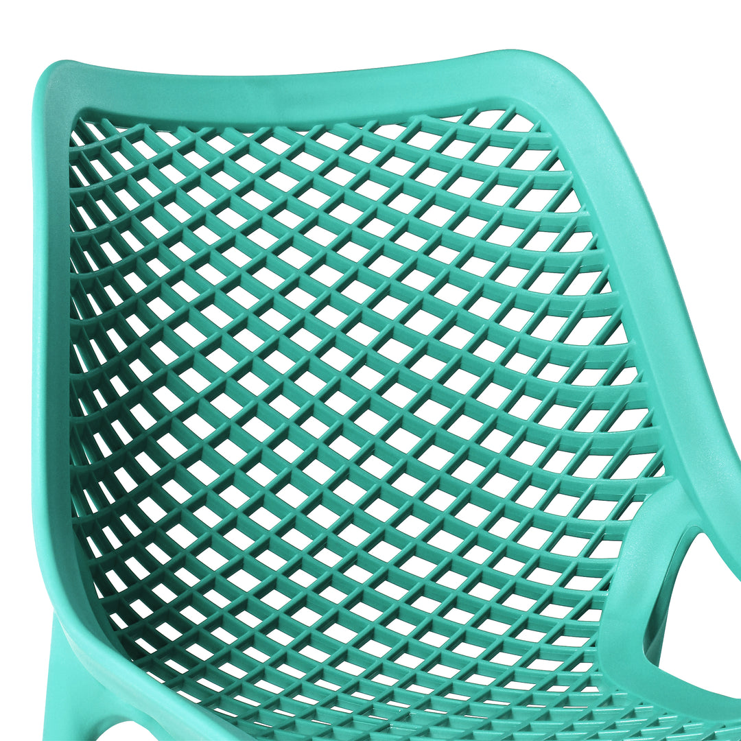 Playa Outdoor Stackable Modern Plastic Dining Chairs (Set of 2)