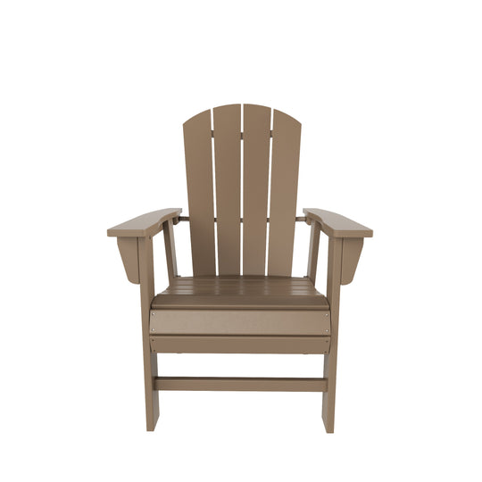 Malibu Outdoor Patio HDPE Plastic Adirondack Dining Chair