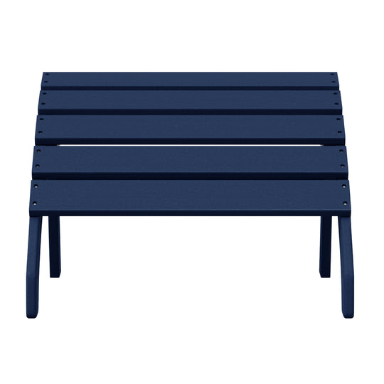 Dylan Outdoor Patio HDPE Adirondack Ottoman Footrest