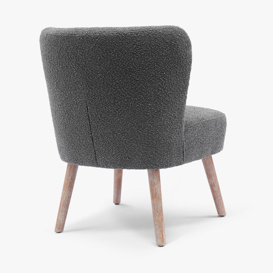 Genevieve 25" Wide Upholstered Boucle Accent Chairs (Set of 2)