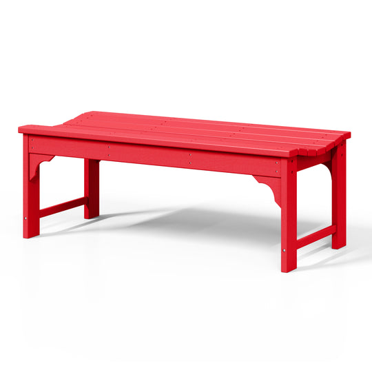 Malibu 48" length backless Poly Wood Outdoor / Garden bench