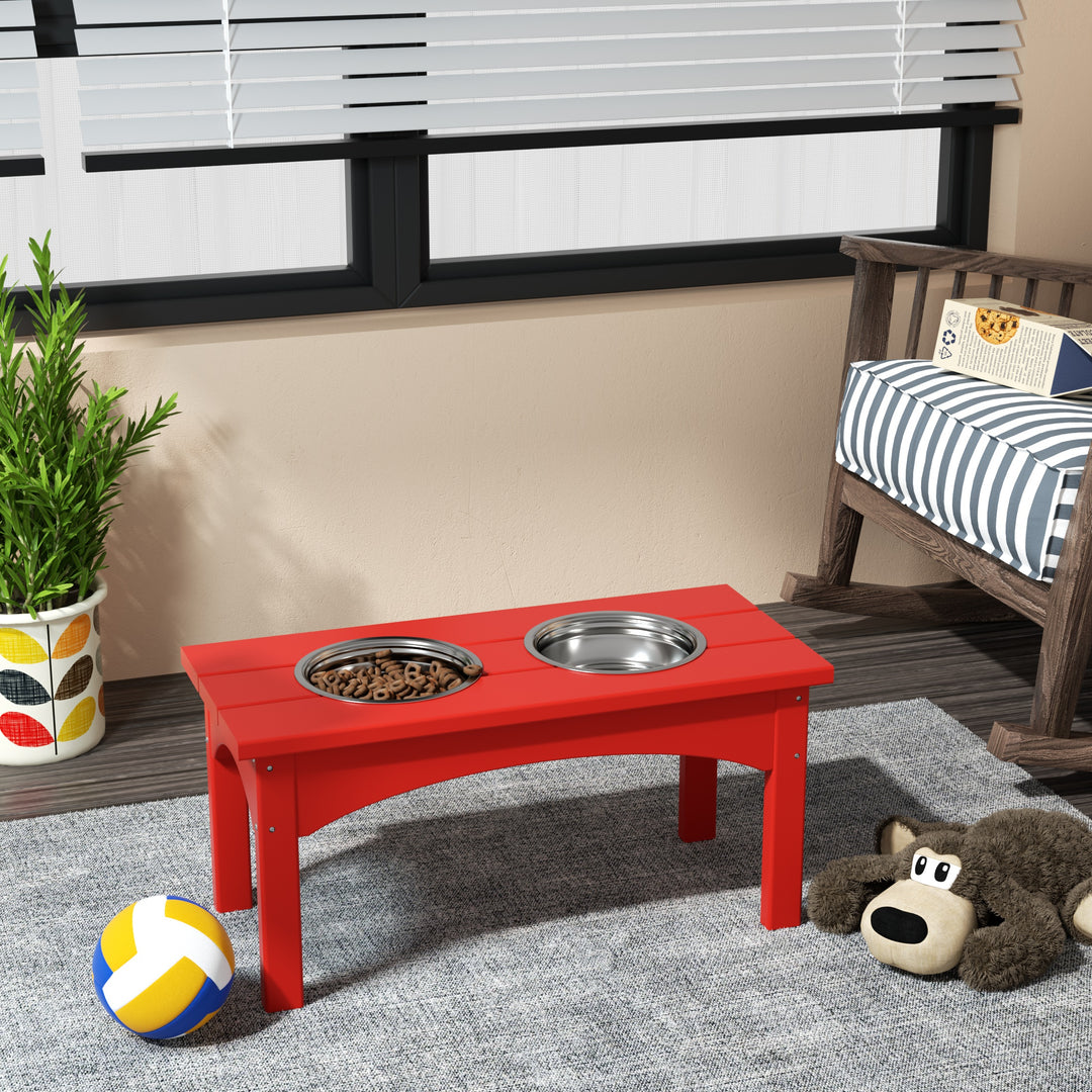 Malibu HDPE Weather Resistant Elevated Pet Feeder