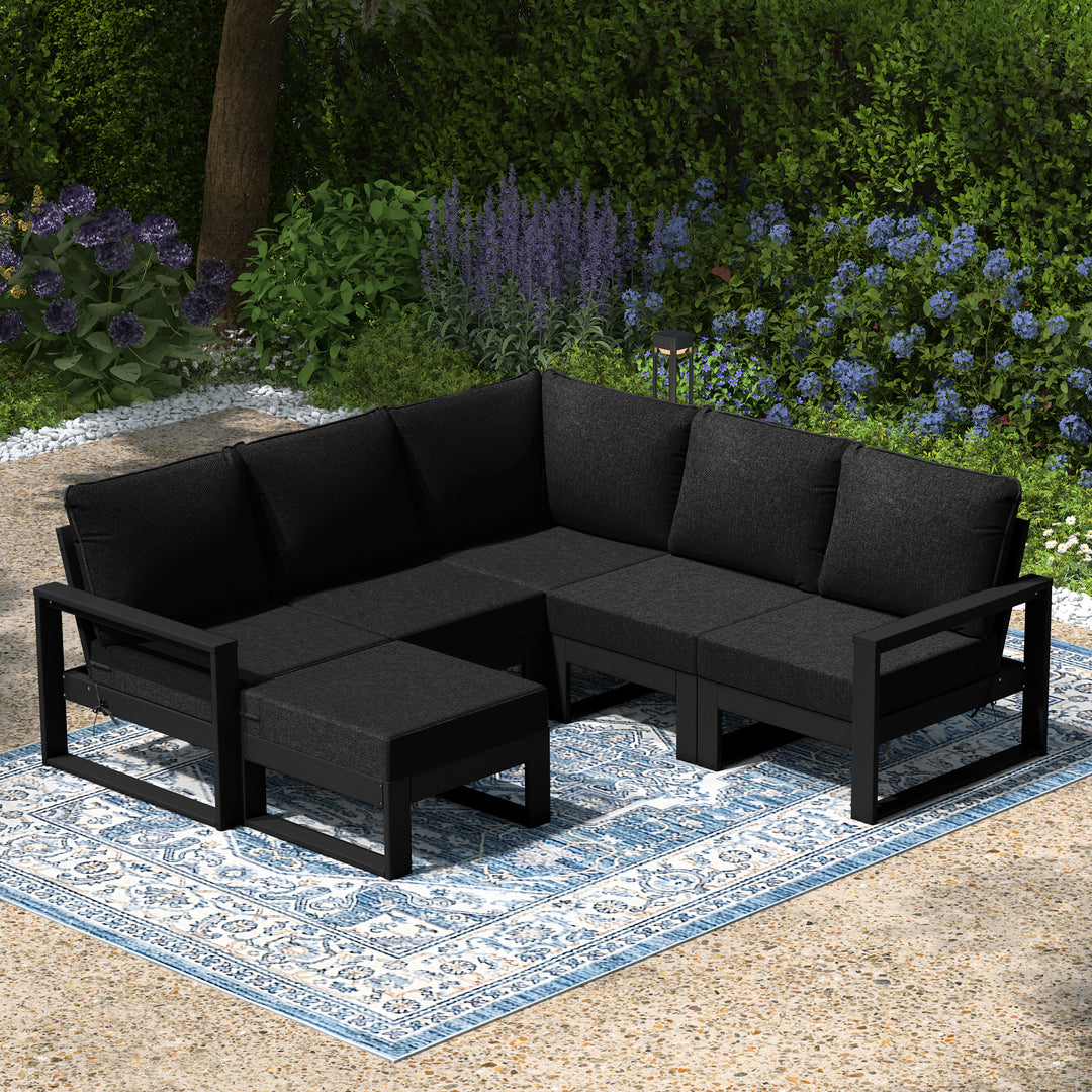 Montara 6-Piece Outdoor Patio Corner Sectional Sofa Conversation Set