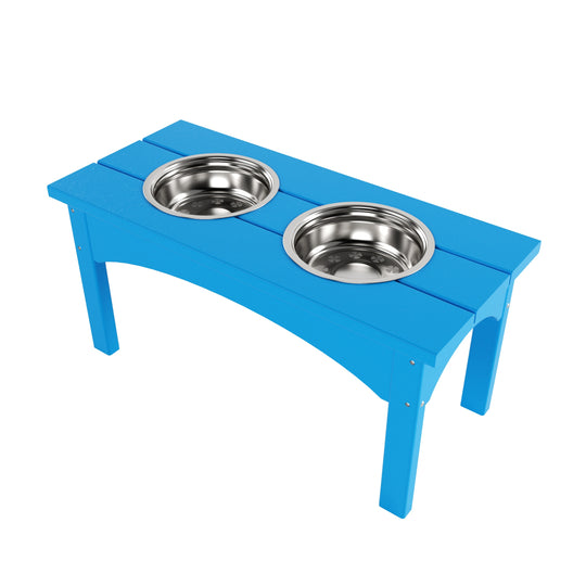 Malibu HDPE Weather Resistant Elevated Pet Feeder