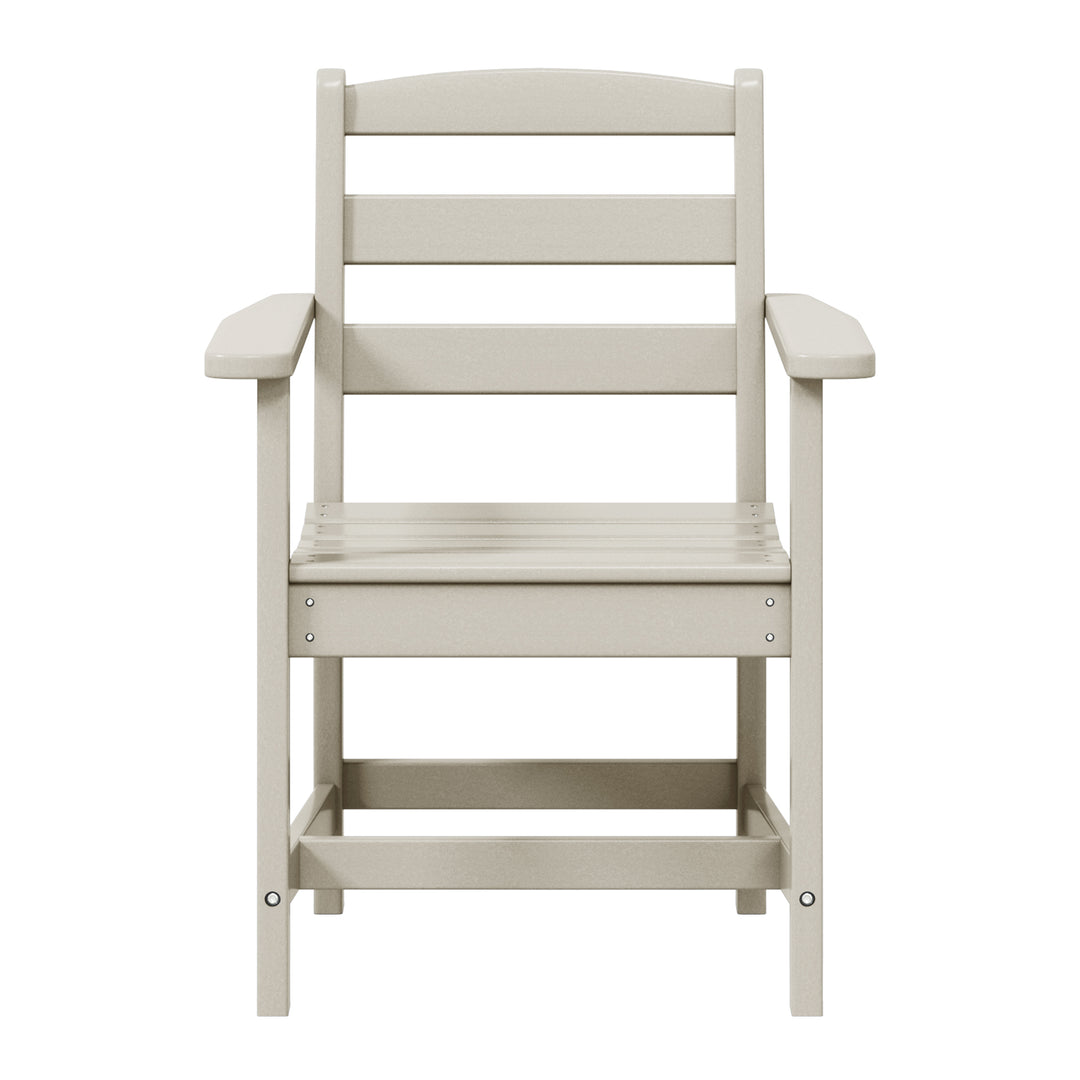Ashore Outdoor HDPE Patio Classic Dining Arm Chair