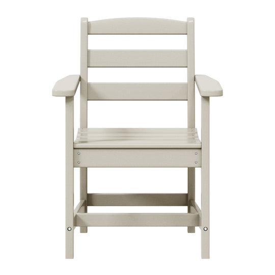 Ashore Outdoor HDPE Patio Classic Dining Arm Chair