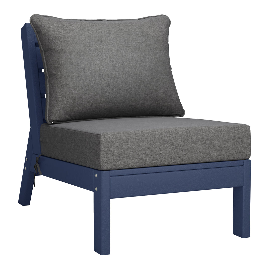 Avalon Outdoor Patio HDPE Sectional Sofa with Patio Cushions