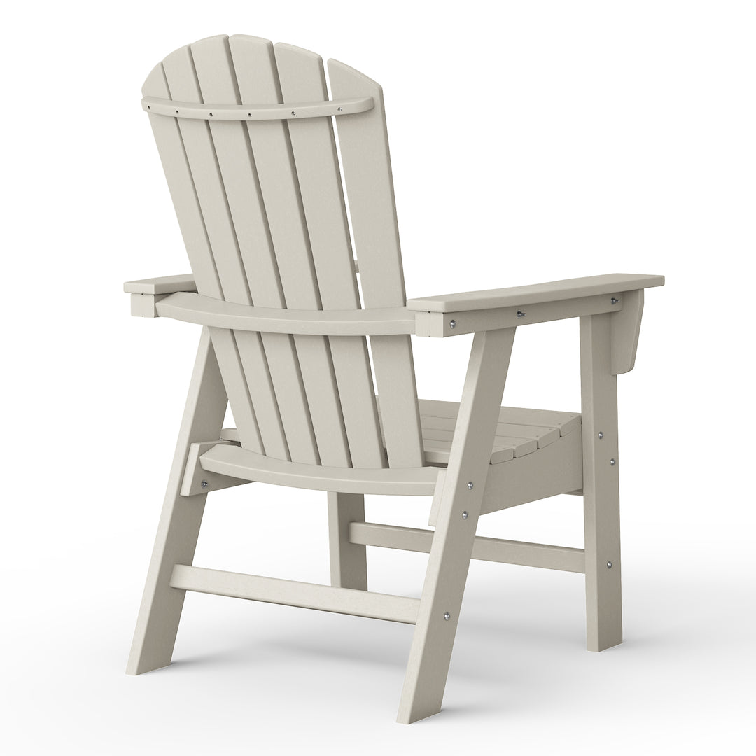Dylan Outdoor Patio Shell-back Adirondack Dining Chair Weather Resistant