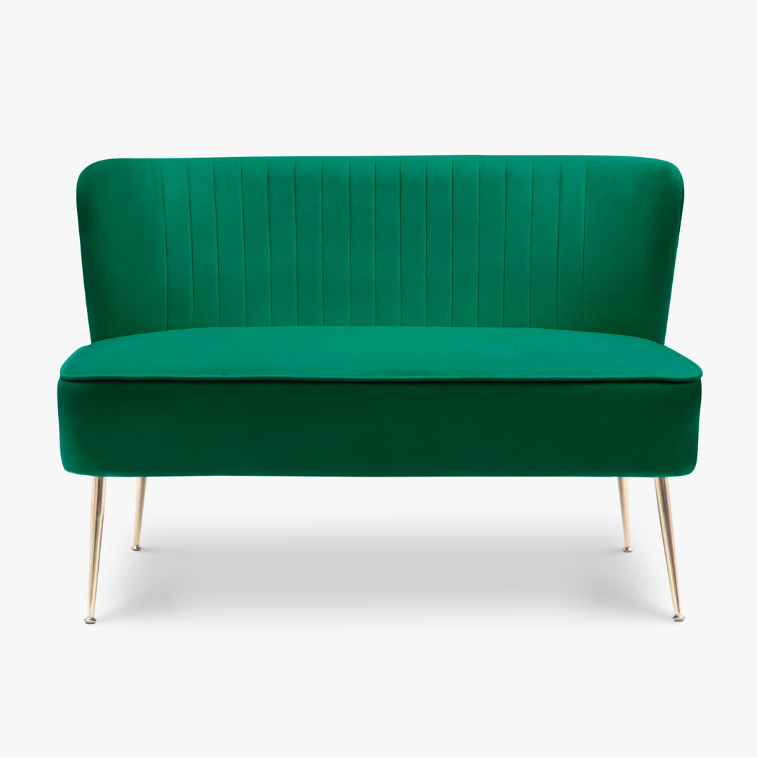 Phoebe Mid Century Modern Tufted Velvet Loveseat Sofa and Chair Set