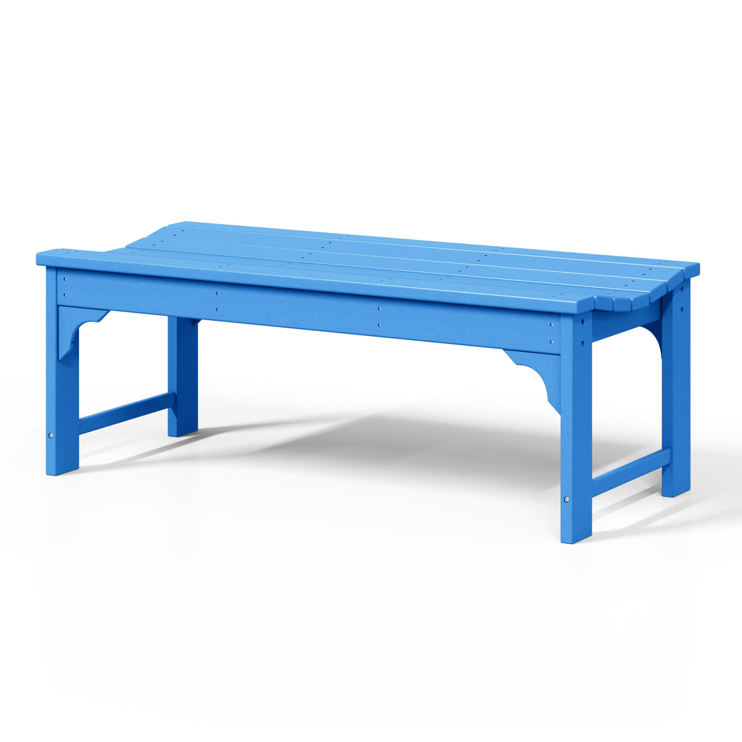 Malibu 48" length backless Poly Wood Outdoor / Garden bench