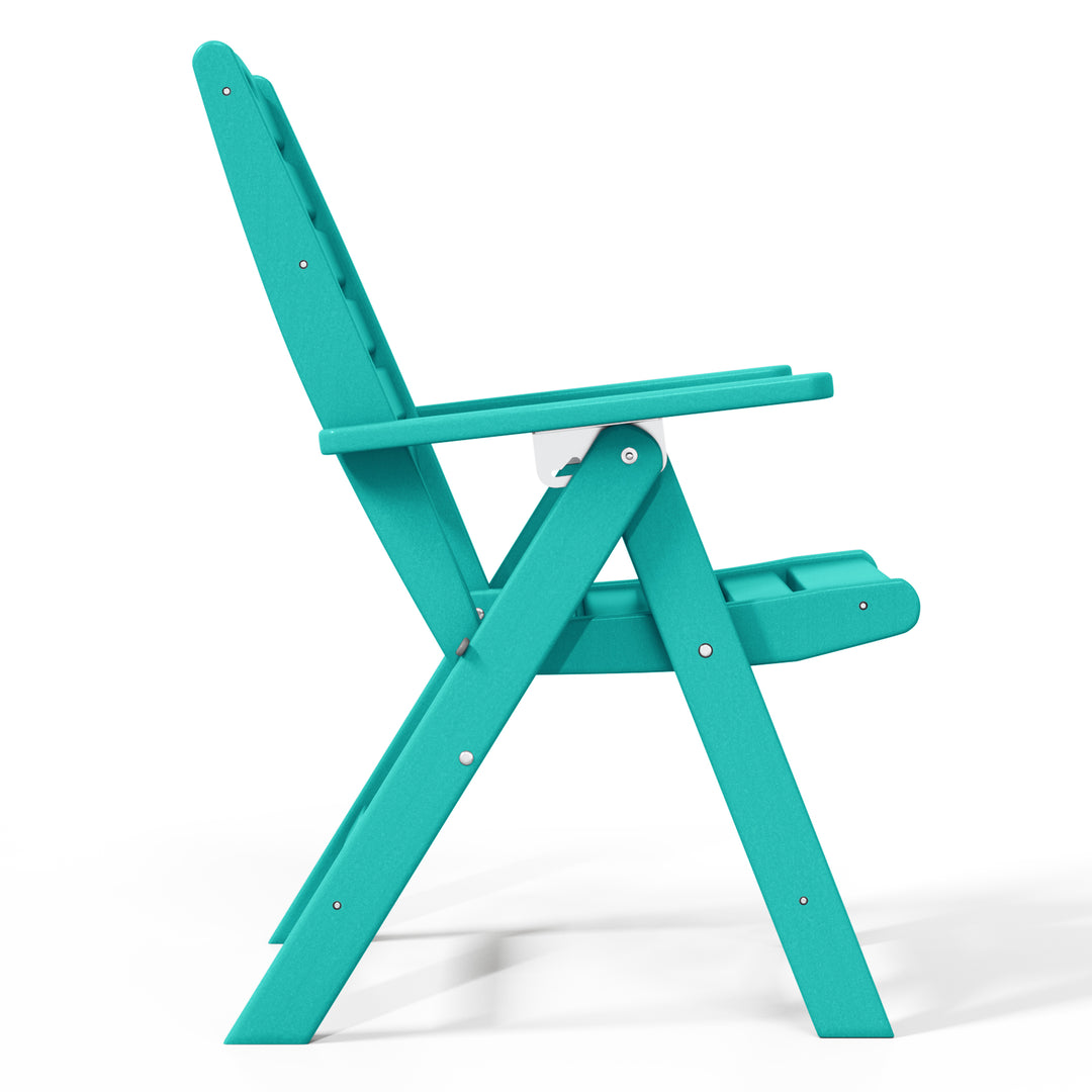 Malibu HDPE Adjustable Highback Folding Patio Dining Chair