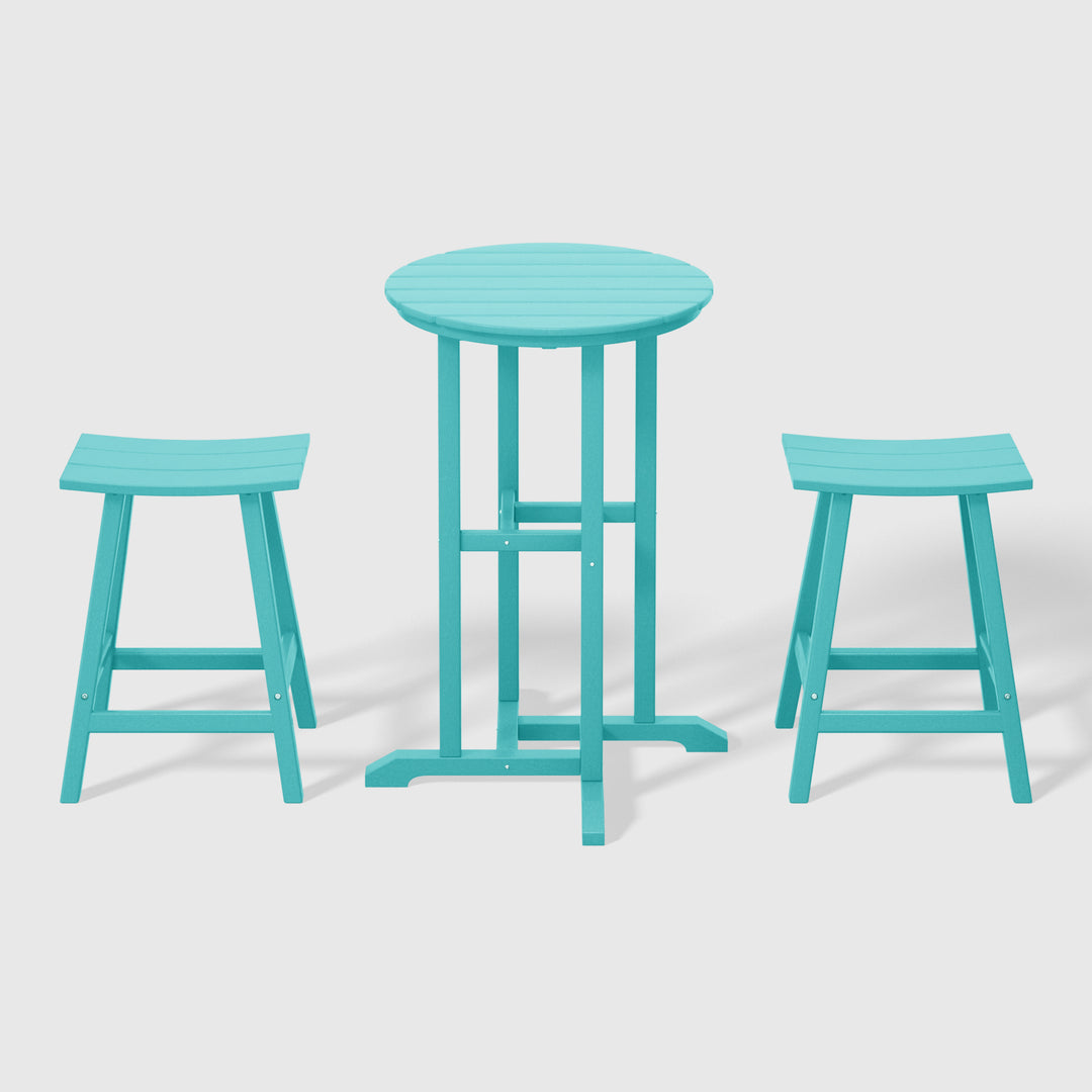 Malibu Outdoor Patio Counter Height Bar Stools Bistro Bar Table Set